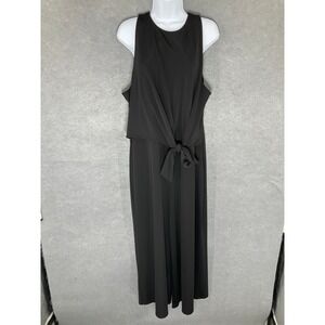 Express Jumpsuit‎ Tie Front Sleeveless Wide Leg Black Size XL